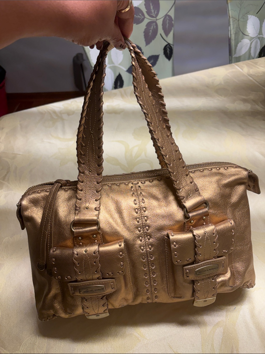 Michael Kors Metallic Bronze Shoulder Bag